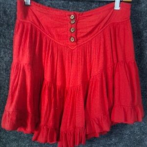 Red Button Women's mini Skirt